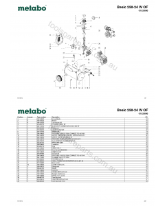 Metabo Basic 250-24 W OF 01532000 Spare Parts