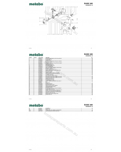 Metabo BASIC 265 0230022216 12 Spare Parts