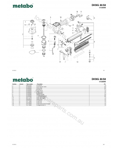 Metabo DKNG 40/50 01562000 Spare Parts