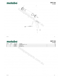 Metabo DKP 310 01573000 Spare Parts