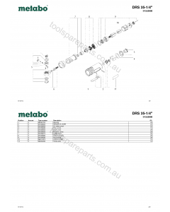 Metabo DRS 35-1/4" 01552000 Spare Parts