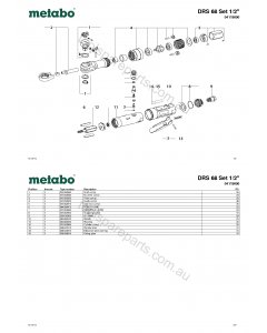 Metabo DRS 68 Set 1/2" 04119000 Spare Parts