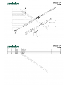 Metabo DRS 95-1/2" 01553000 Spare Parts