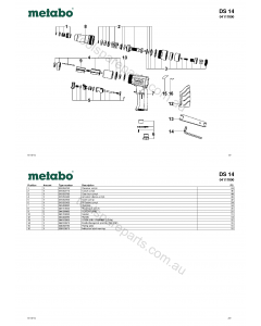 Metabo DS 14 04117000 Spare Parts
