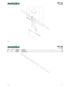 Metabo FSP 100 01574000 Spare Parts