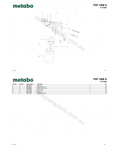 Metabo FSP 1000 S 01576000 Spare Parts