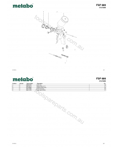 Metabo FSP 600 01575000 Spare Parts