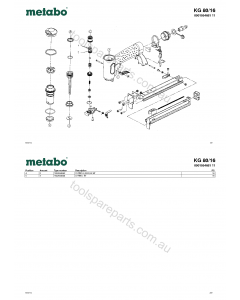 Metabo KG 80/16 0901054681 11 Spare Parts