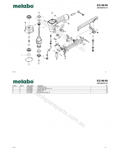 Metabo KG 90/40 0901054703 10 Spare Parts