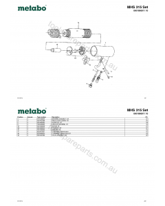 Metabo MHS 315 Set 0901006911 10 Spare Parts