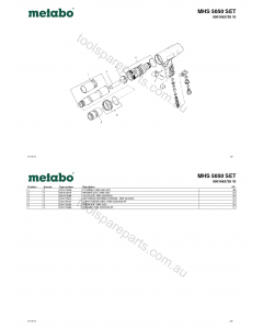 Metabo MHS 5050 SET 0901063729 10 Spare Parts