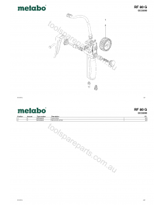 Metabo RF 80 G 02235000 Spare Parts