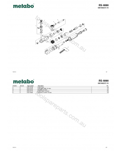 Metabo RS 4000 0901063273 10 Spare Parts