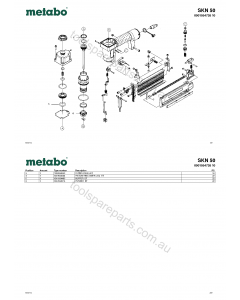 Metabo SKN 50 0901054738 10 Spare Parts