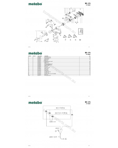 Metabo BS 175 01750000 Spare Parts