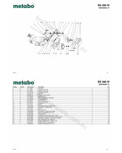 Metabo BS 200 W 0000320005 10 Spare Parts