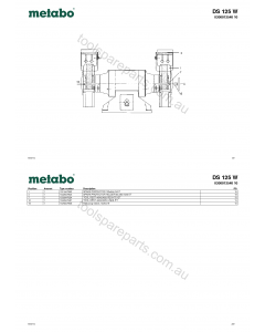 Metabo DS 125 W 0300012540 10 Spare Parts