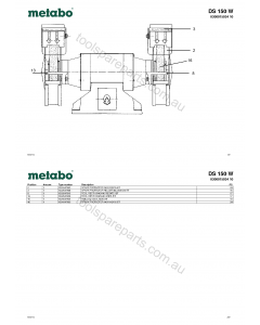 Metabo DS 150 W 0300015034 10 Spare Parts