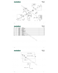 Metabo DS 175 19175000 Spare Parts