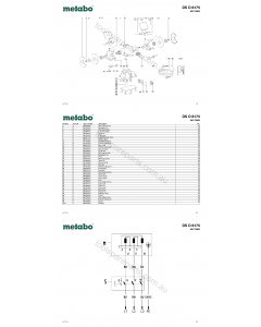 Metabo DS D 6175 06175000 Spare Parts