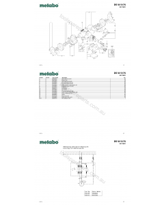 Metabo DS W 5175 05175001 Spare Parts