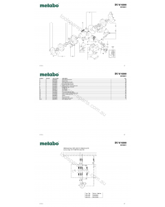 Metabo DS W 9200 09200001 Spare Parts