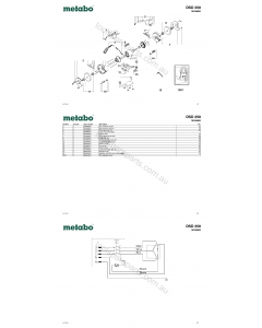 Metabo DSD 250 19250000 Spare Parts