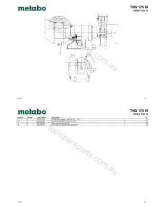 Metabo TNS 175 W 0000517526 10 Spare Parts