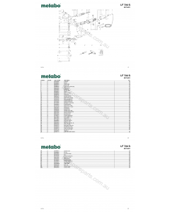 Metabo LF 724 S 00724421 Spare Parts