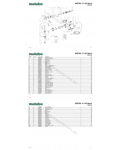 Metabo WEPBA 17-125 Quick 00548190 Spare Parts