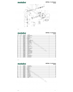 Metabo WEPBA 17-125 Quick 00548390 Spare Parts