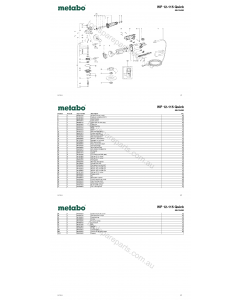 Metabo WP 12-115 Quick 00410420 Spare Parts