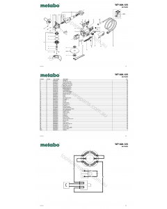 Metabo WP 820-125 06730420 Spare Parts