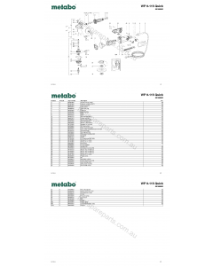 Metabo WP 9-115 Quick 00380000 Spare Parts