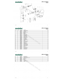 Metabo WP 9-115 Quick 00380420 Spare Parts