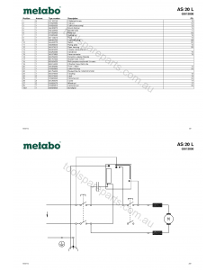 Metabo AS 20 L 02012000 Spare Parts
