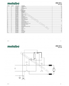 Metabo ASA 32 L 02013190 Spare Parts