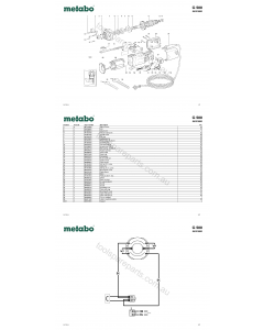 Metabo G 500 06301000 Spare Parts