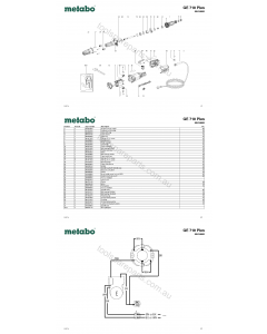 Metabo GE 710 Plus 00616000 Spare Parts
