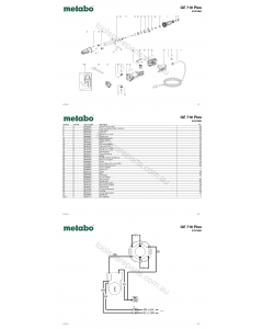 Metabo GE 710 Plus 21021000 Spare Parts