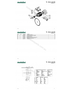 Metabo TK - Motor 2,50 WN 0100002272 11 Spare Parts