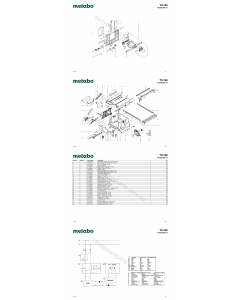 Metabo TS 250 0102502000 10 Spare Parts