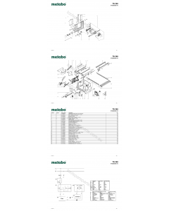 Metabo TS 250 0102502039 10 Spare Parts