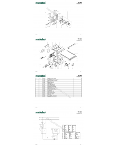 Metabo TS 250 0102502042 10 Spare Parts