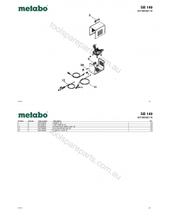 Metabo SB 140 0271061501 10 Spare Parts