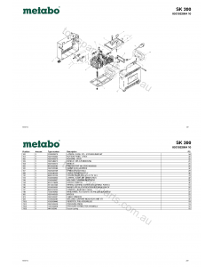 Metabo SK 200 0021022004 10 Spare Parts