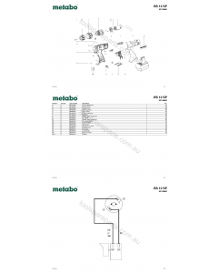 Metabo BS 12 SP 02149000 Spare Parts