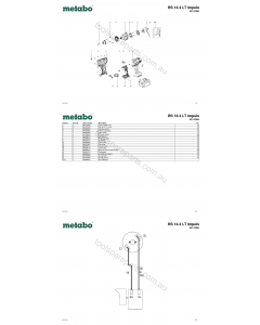 Metabo BS 14.4 LT Impuls 02137000 Spare Parts
