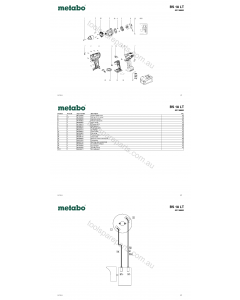 Metabo BS 18 LT 02138000 Spare Parts