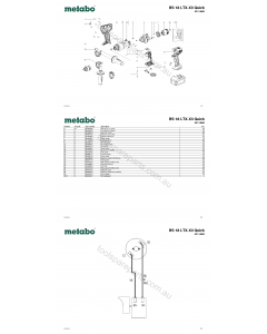 Metabo BS 18 LTX-X3 Quick 02114000 Spare Parts